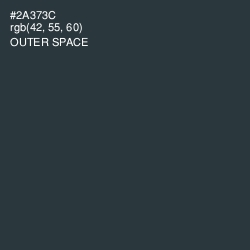 #2A373C - Outer Space Color Image
